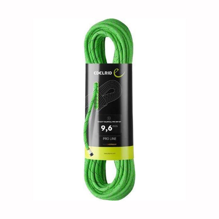 EDELRID Tommy Caldwell DuoTec 9.6mm Dynamic Climbing Rope - Lime 60m-